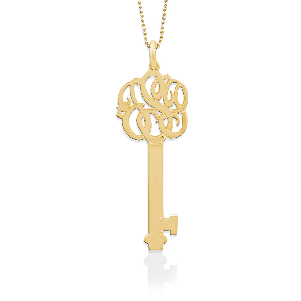 Freeform Monogram Key Pendant