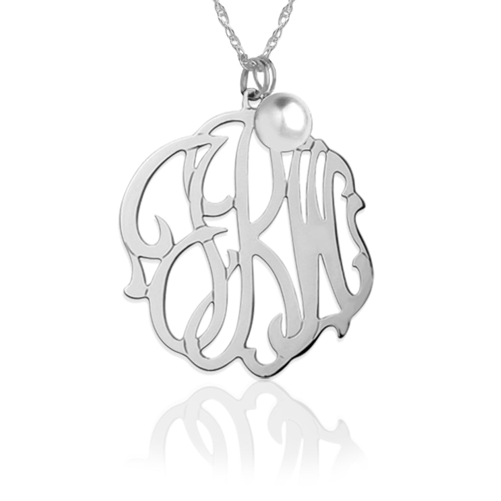 Script Monogram with Pearl