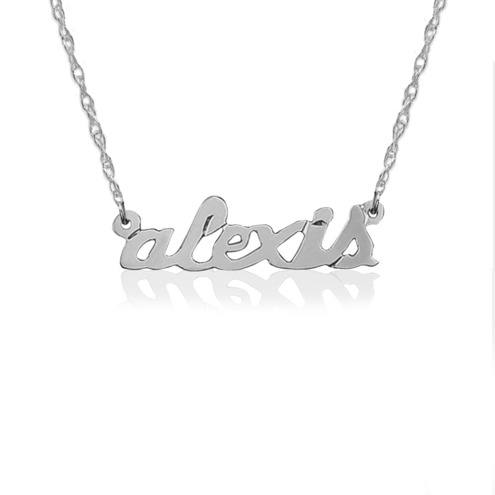 Gold Petite Lowercase Nameplate Necklace