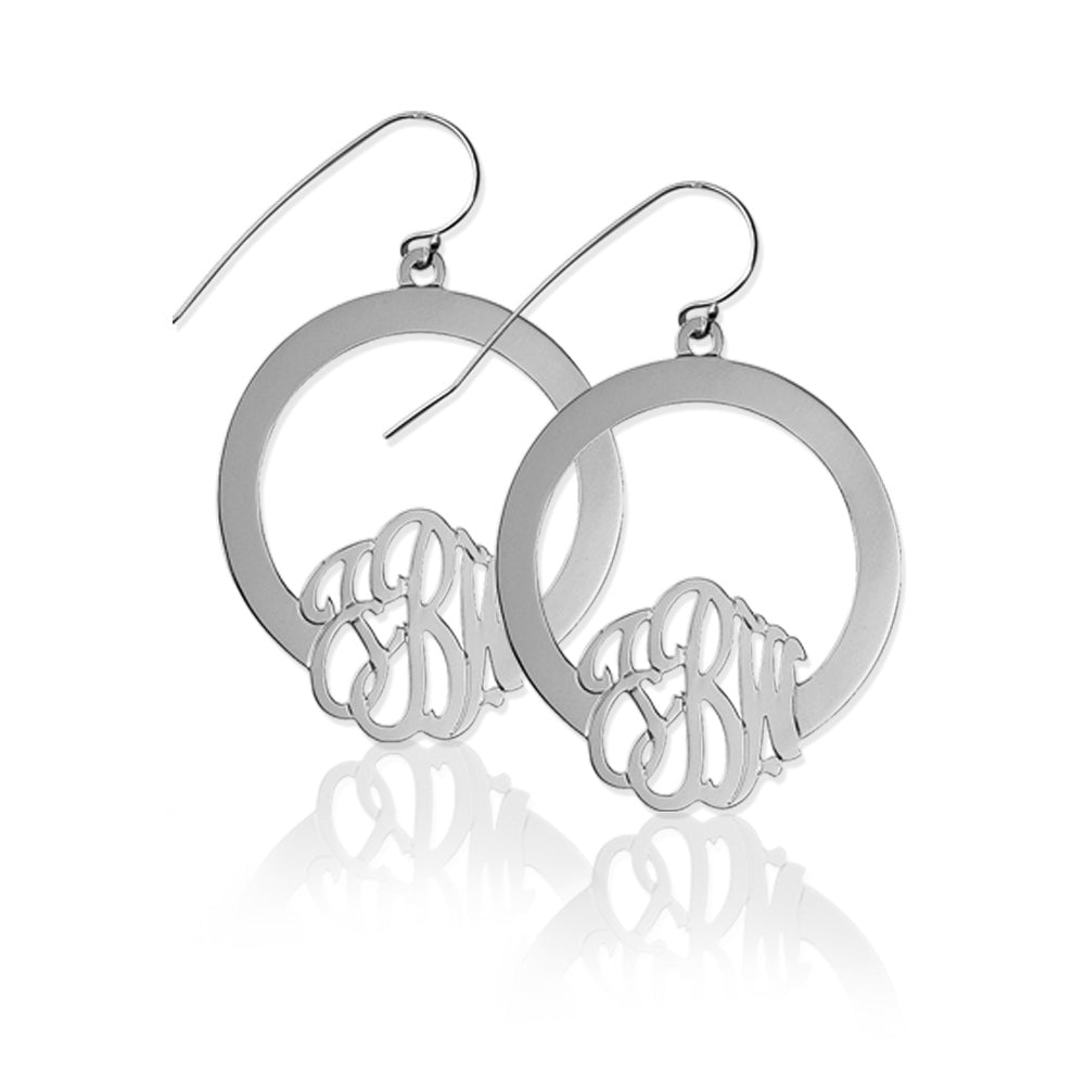 Hoop Earring with Monogram