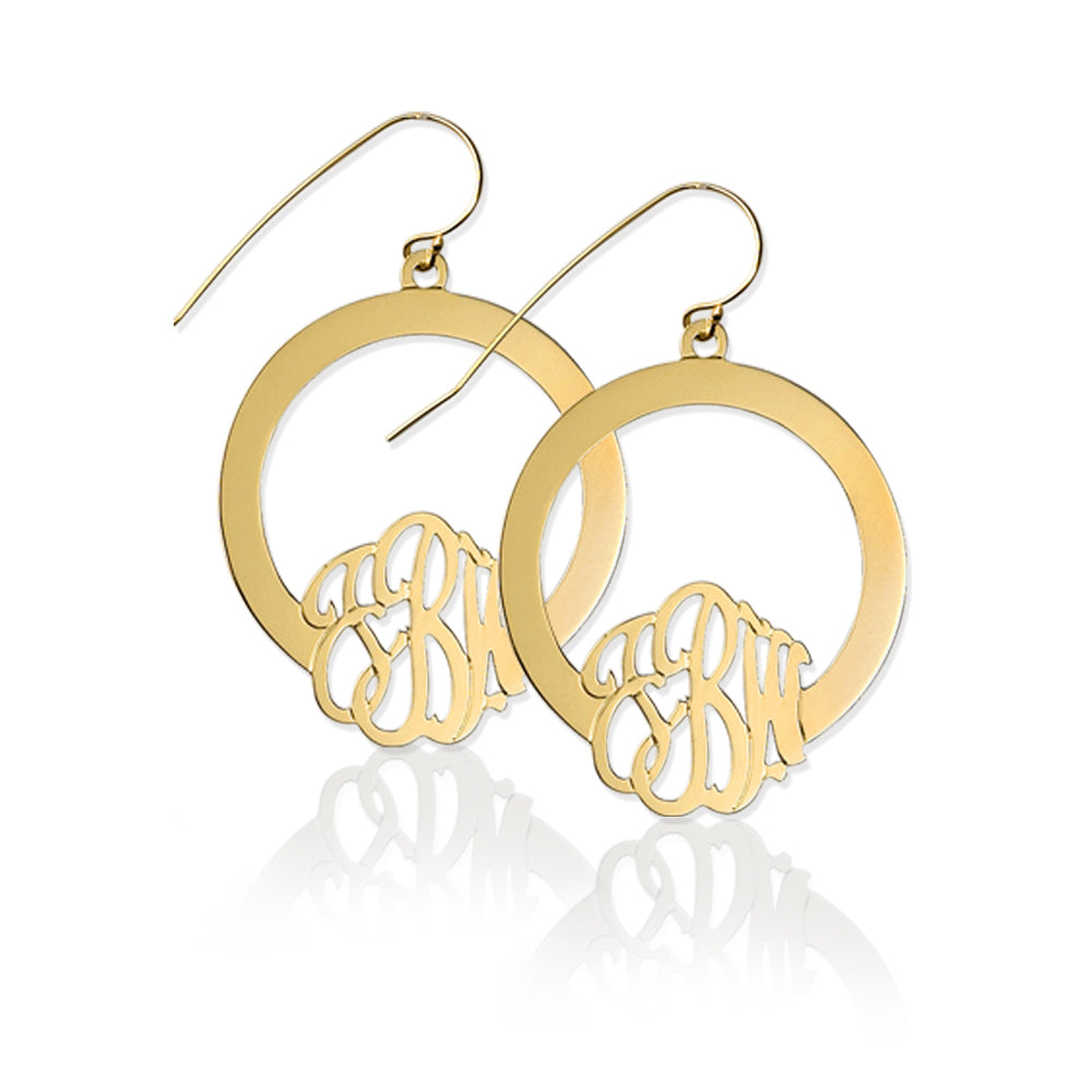 Hoop Earring with Monogram