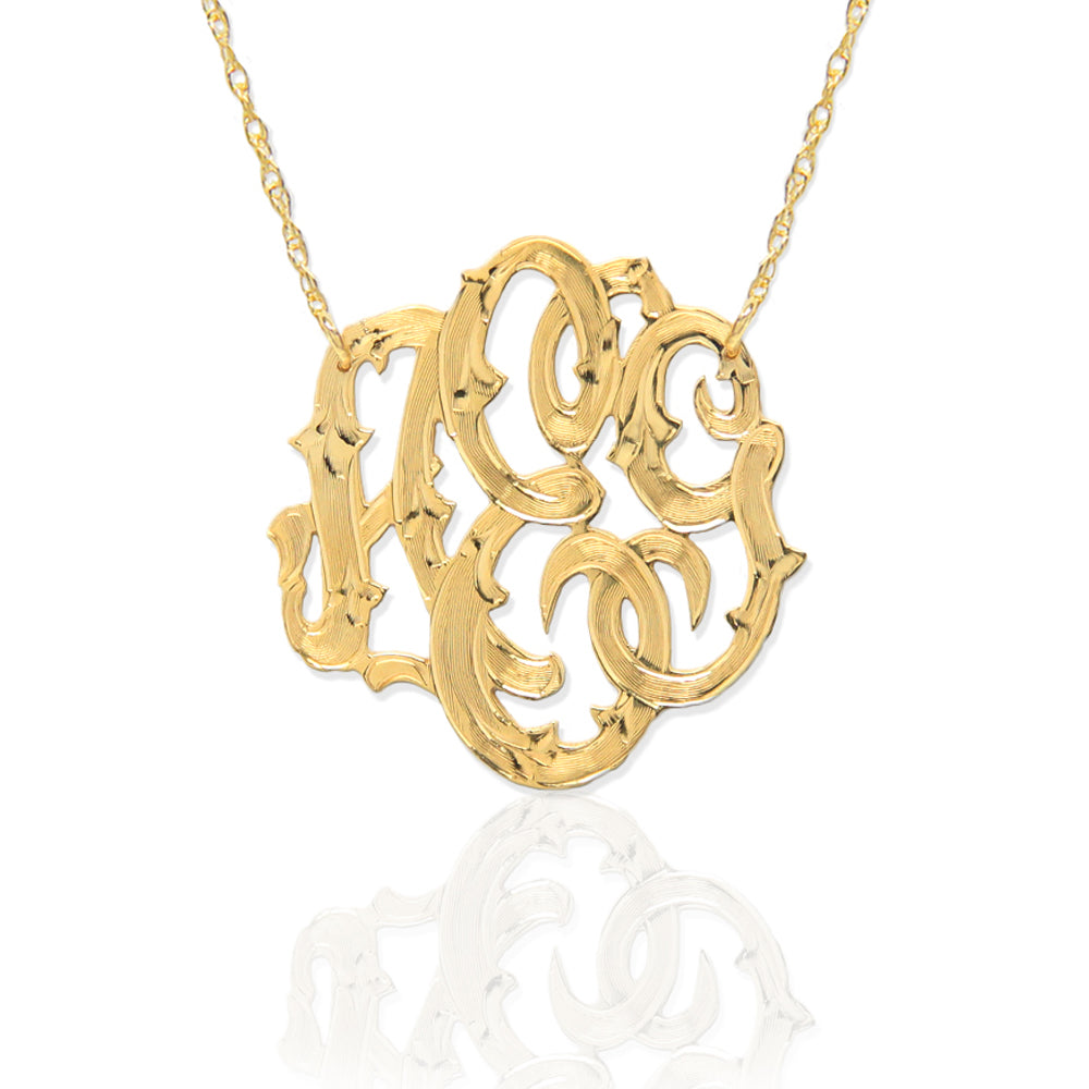 Fancy Hand Engraved Script Monogram