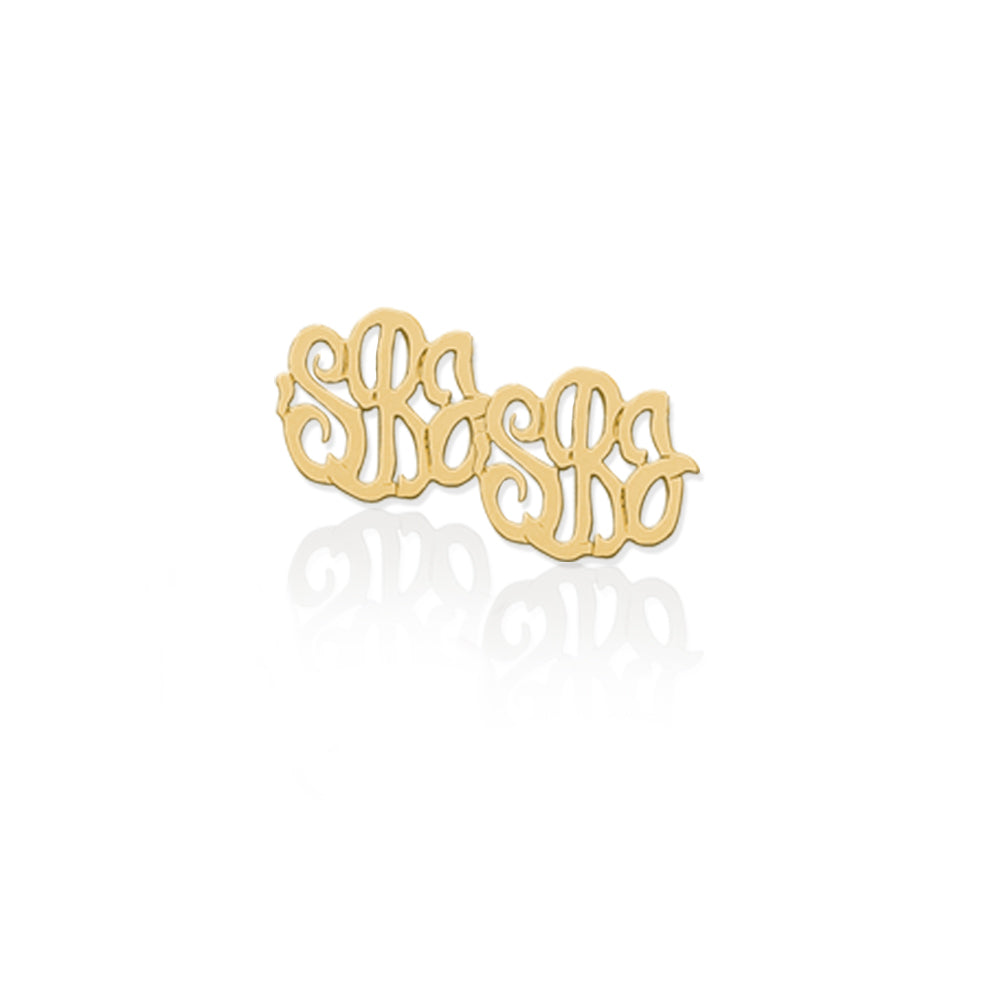 Script Post Earrings