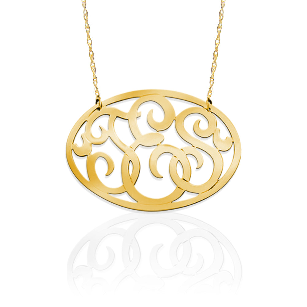 Oval Monogram Necklace