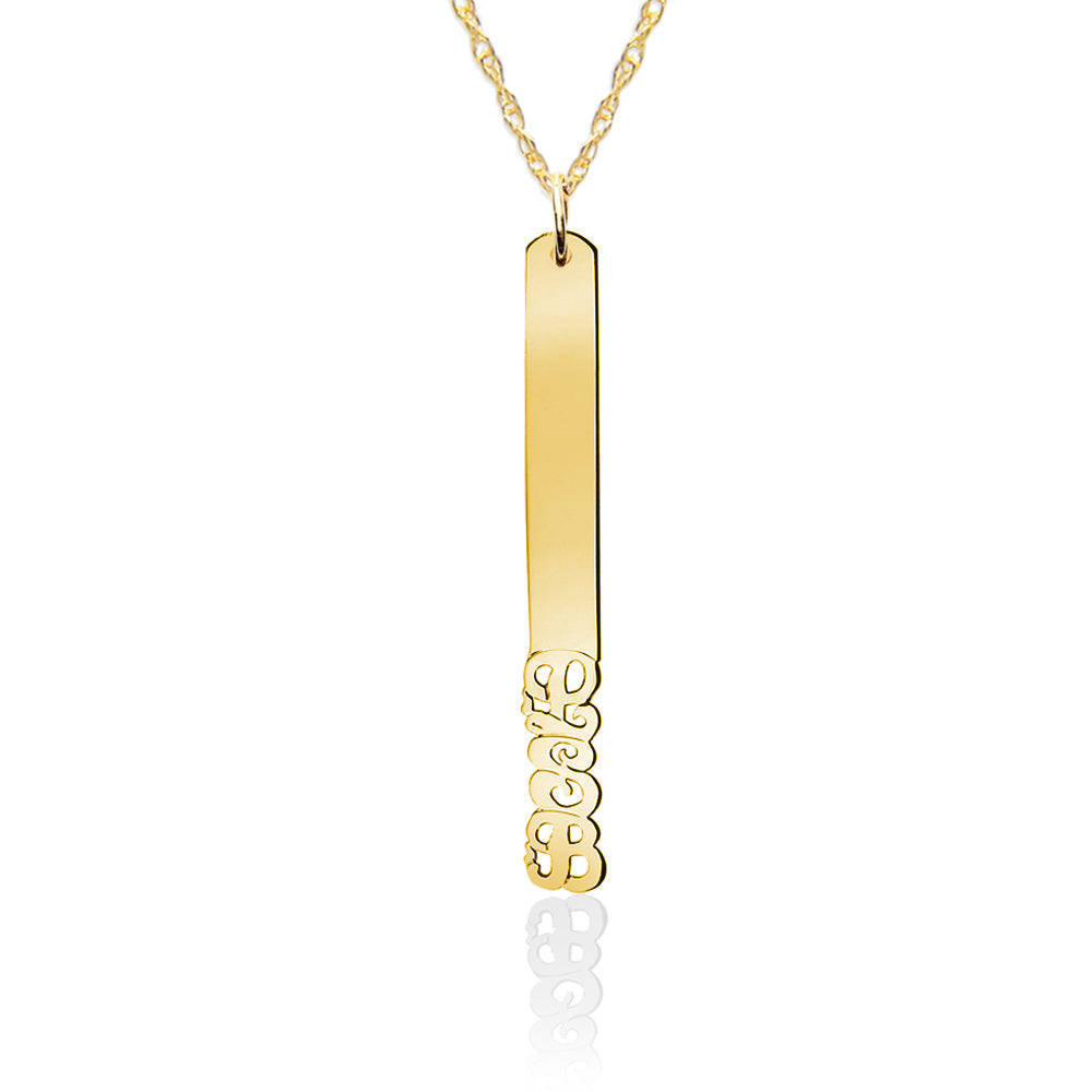 Stick Pendant with Monogram