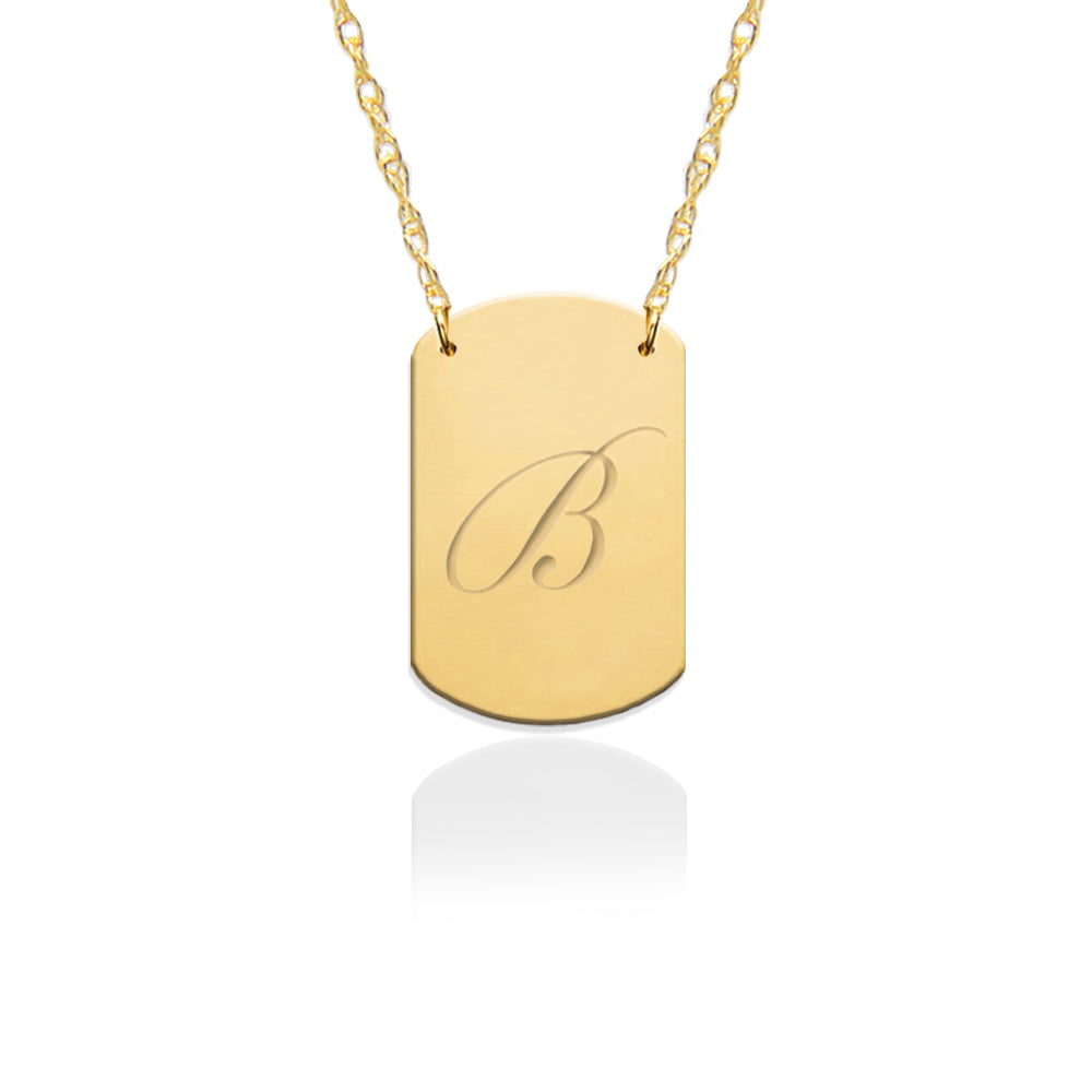 Engraved Gold Mini Dog Tag