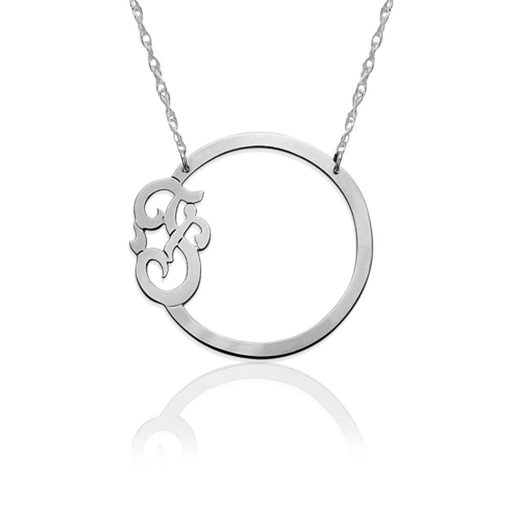 Circle with Script Initial