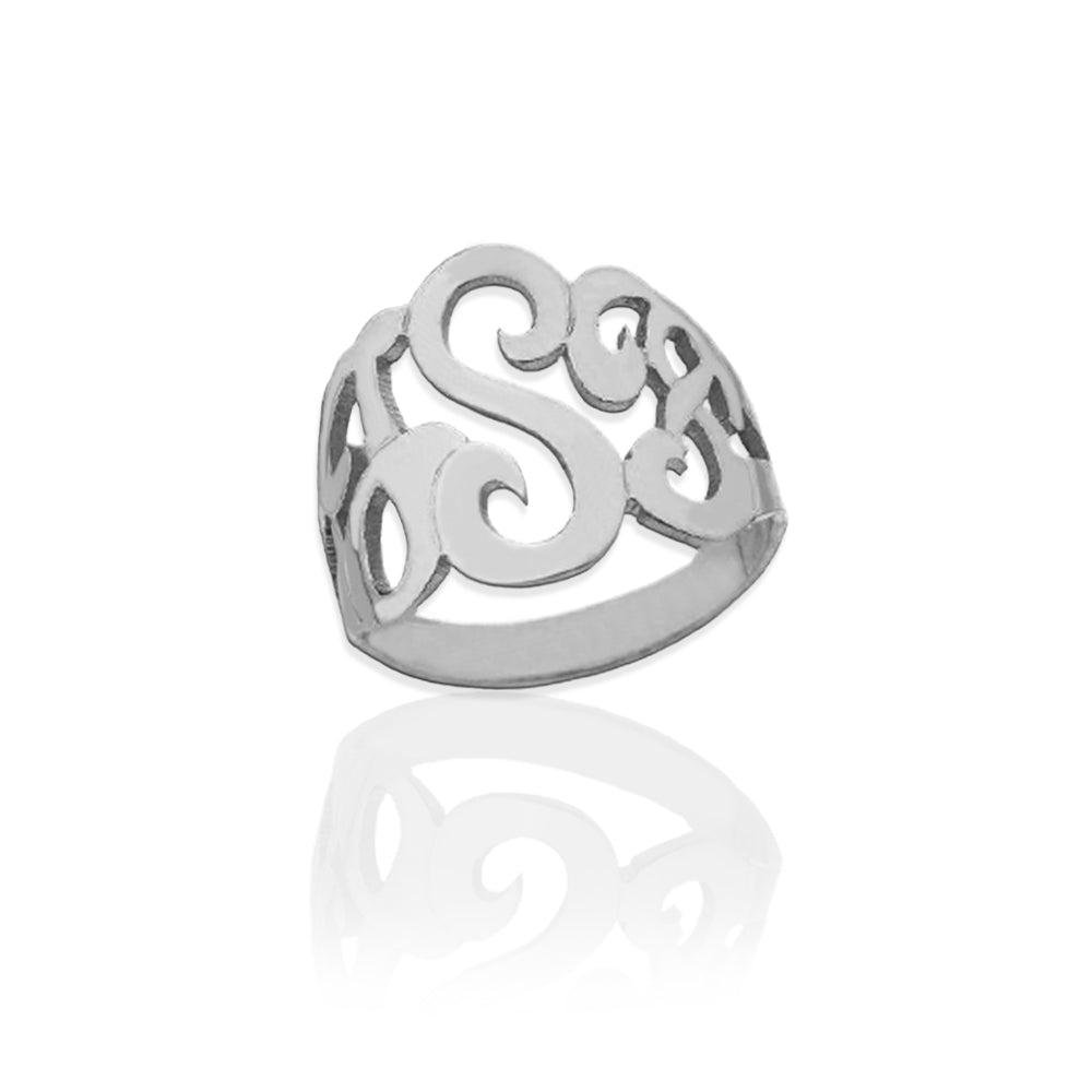 Gold Lucky Signet Monogram Ring