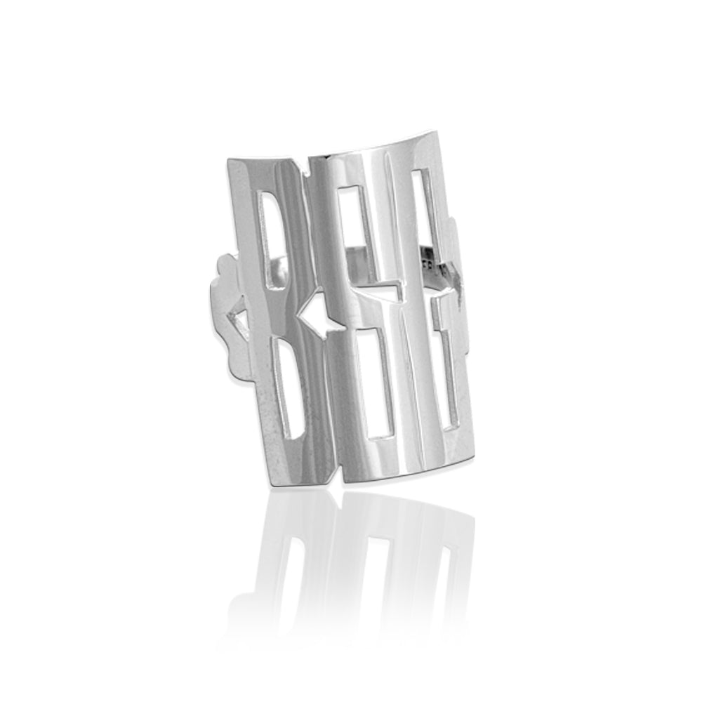 Block Monogram Ring