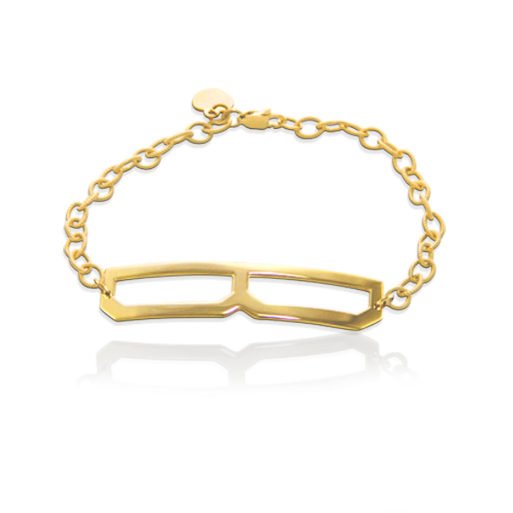JBD298 Long & Lean Block Initial Bracelet
