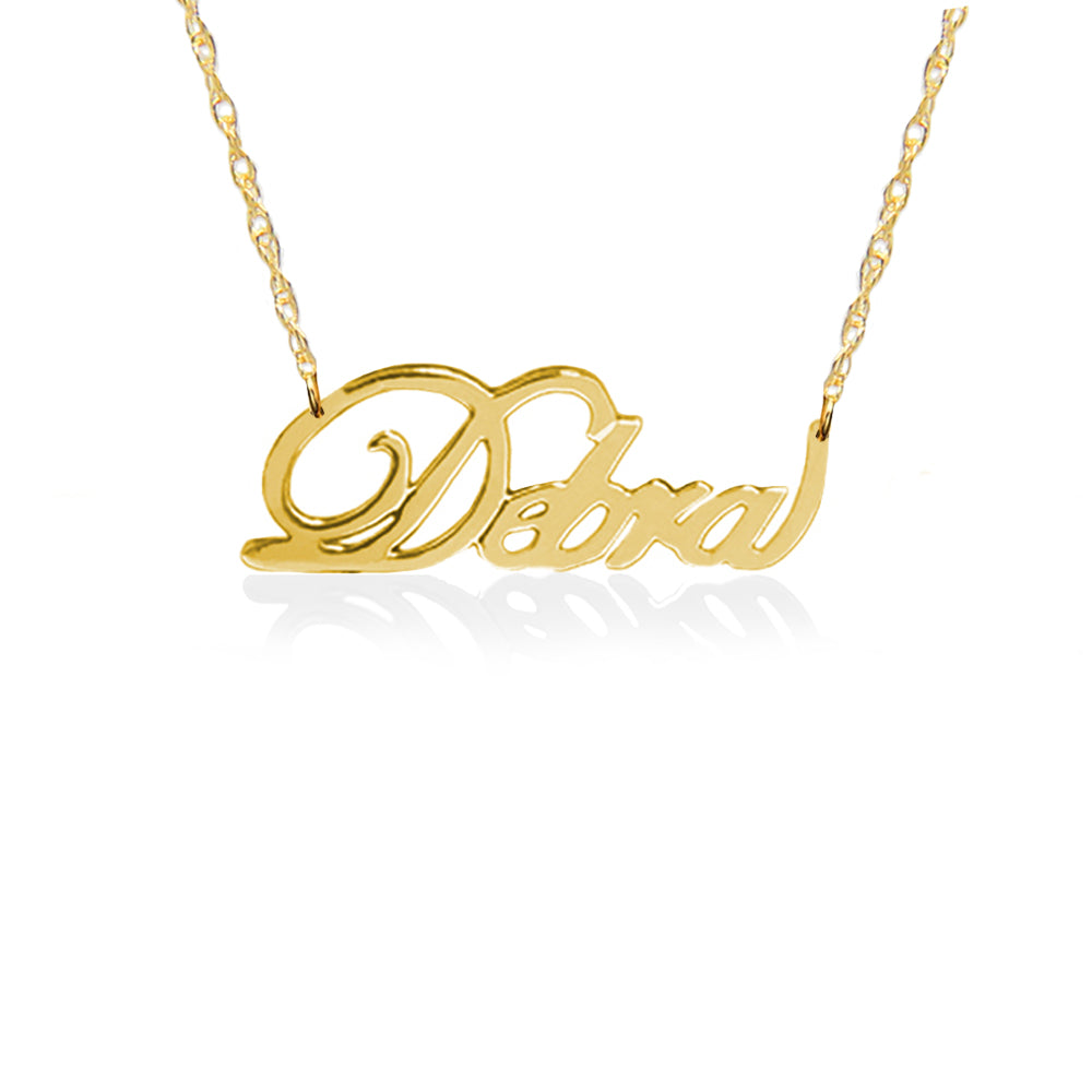 JBD345 Script Namplate Necklace
