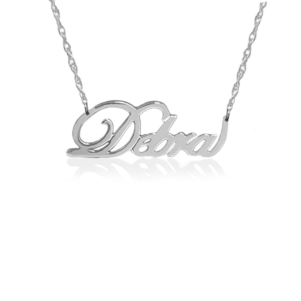 JBD345 Script Namplate Necklace
