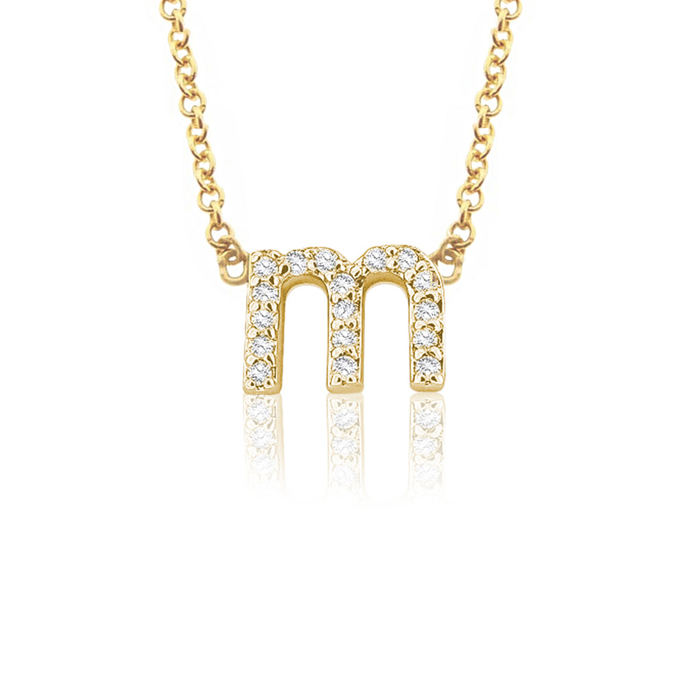 Petite 14K Gold & Diamond Lower Case Initial