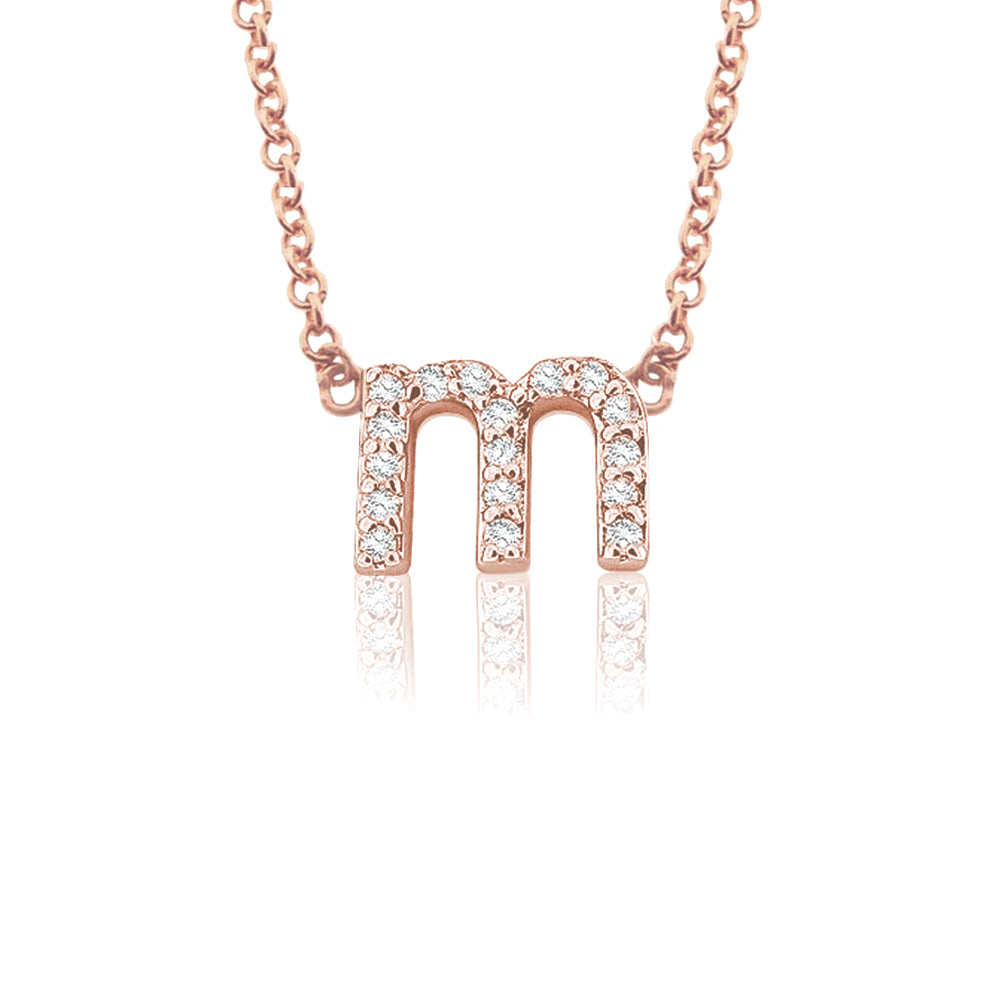 Petite 14K Gold & Diamond Lower Case Initial