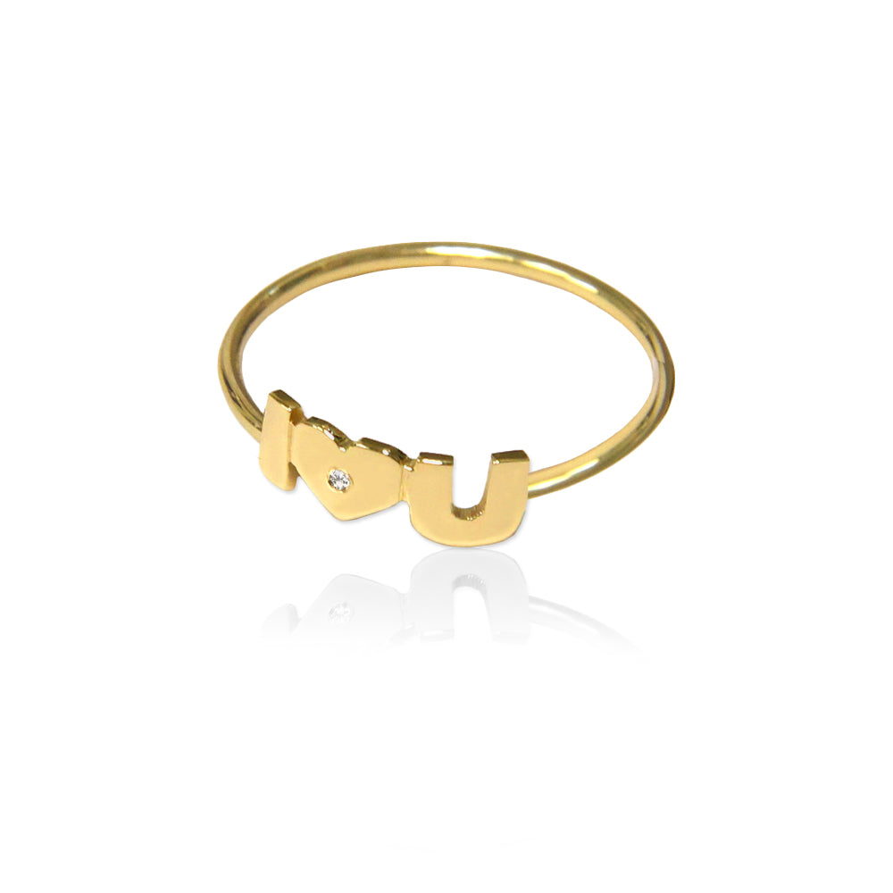 I Love You Wire Band Ring