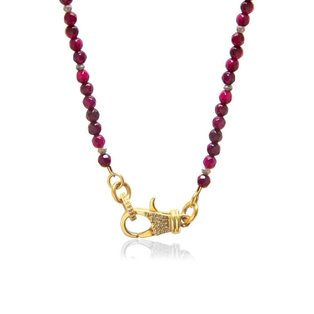 Diamond Lock on Gemstone Chain