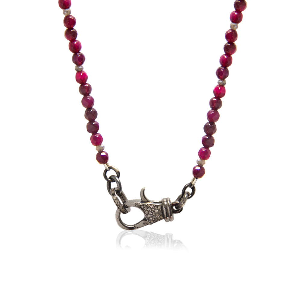 Diamond Lock on Gemstone Chain