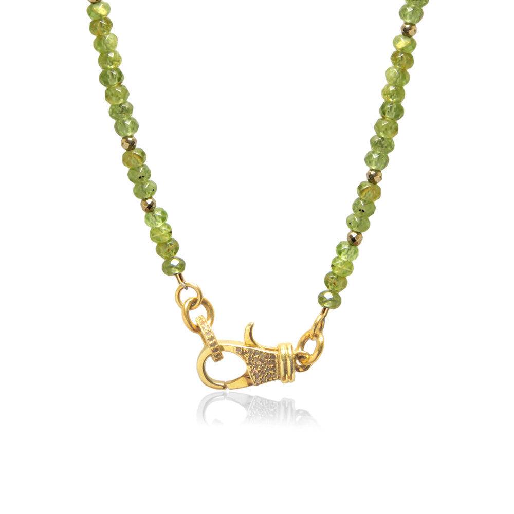 Diamond Lock on Gemstone Chain