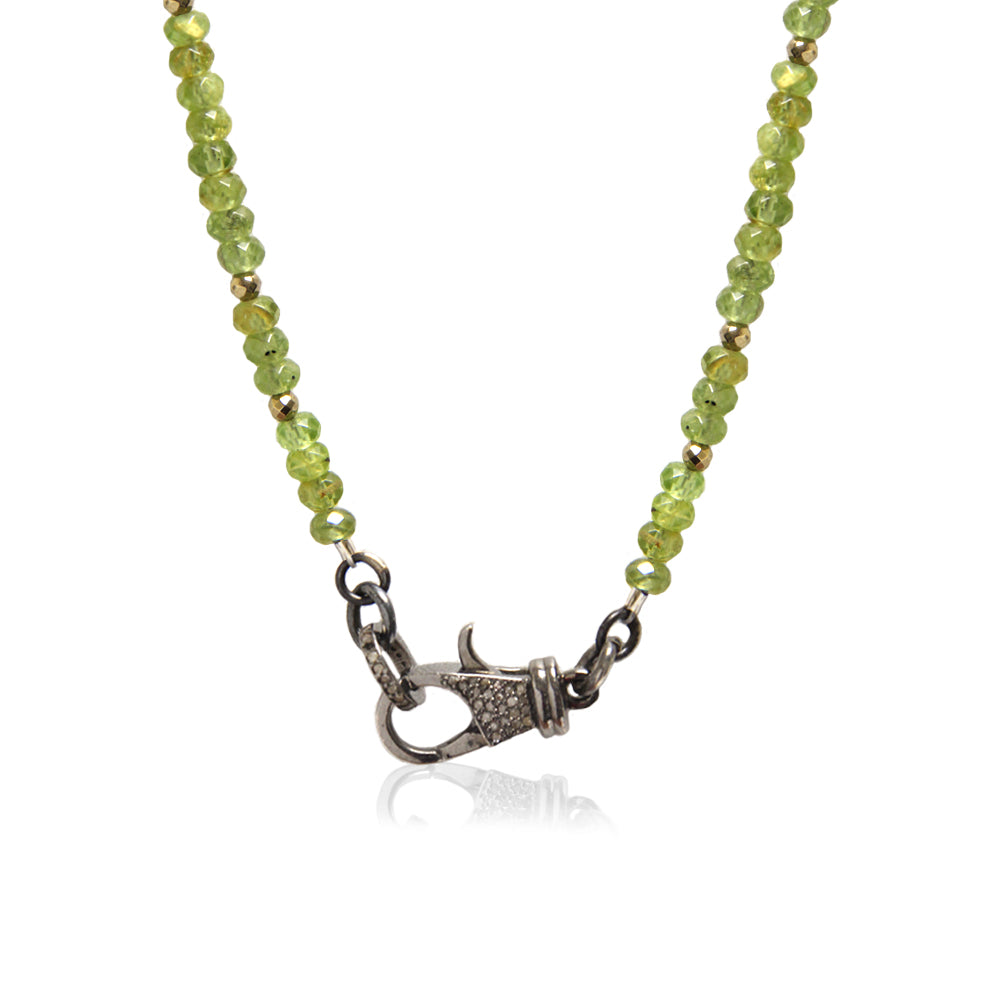 Diamond Lock on Gemstone Chain