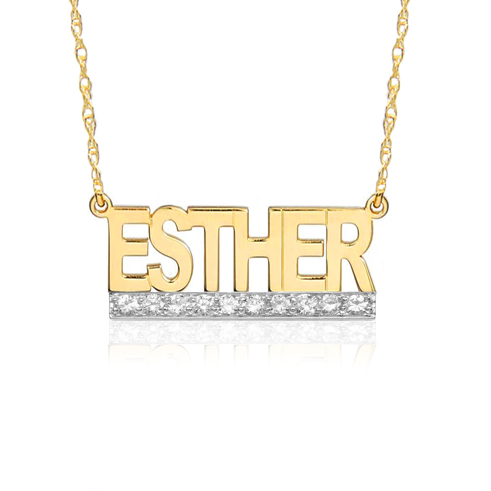 Block Nameplate On Diamond Bar