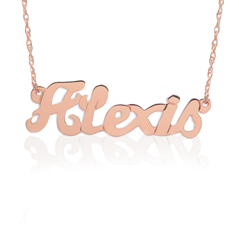 Gold Large Script Nameplate