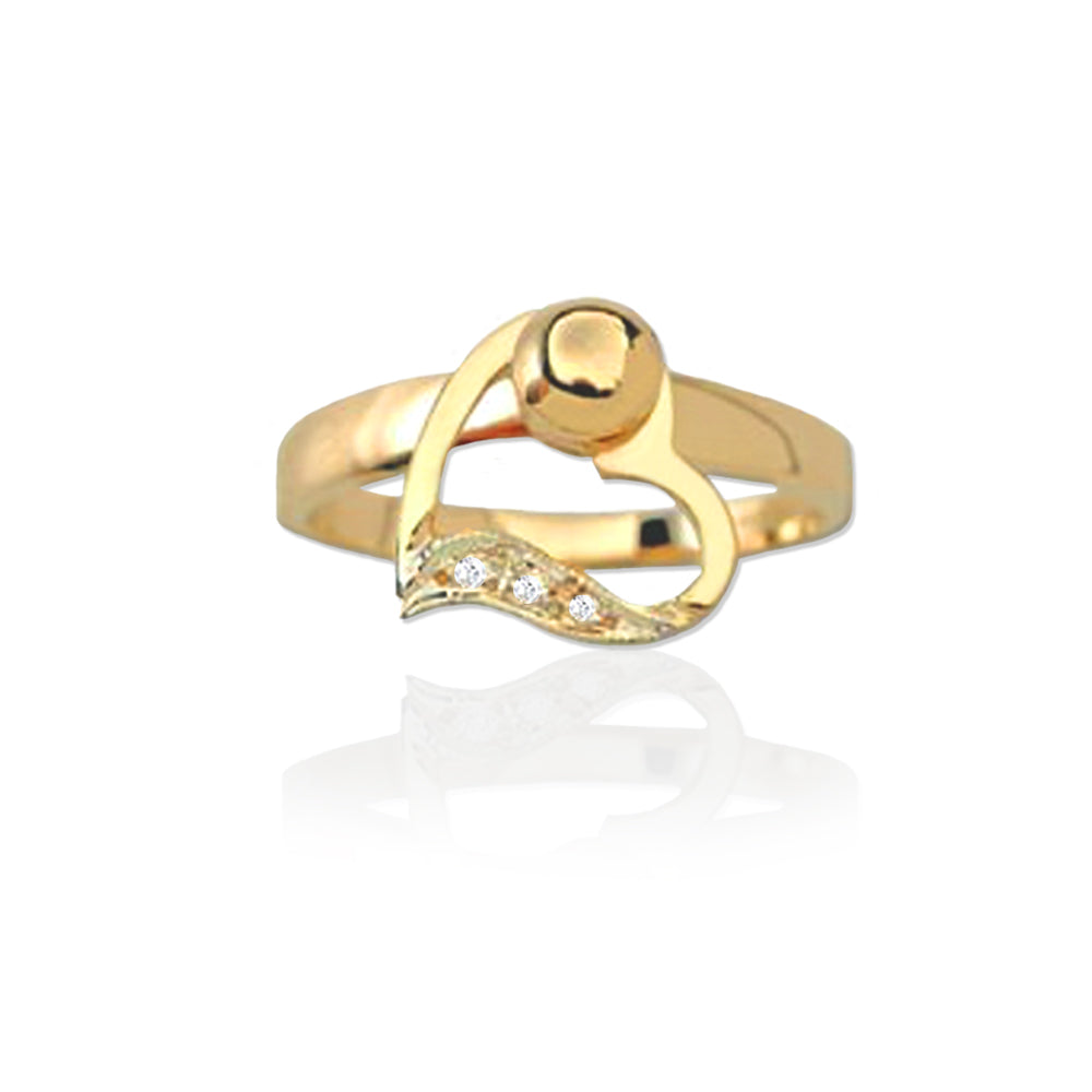 Single-Tier Heart Motion Ring