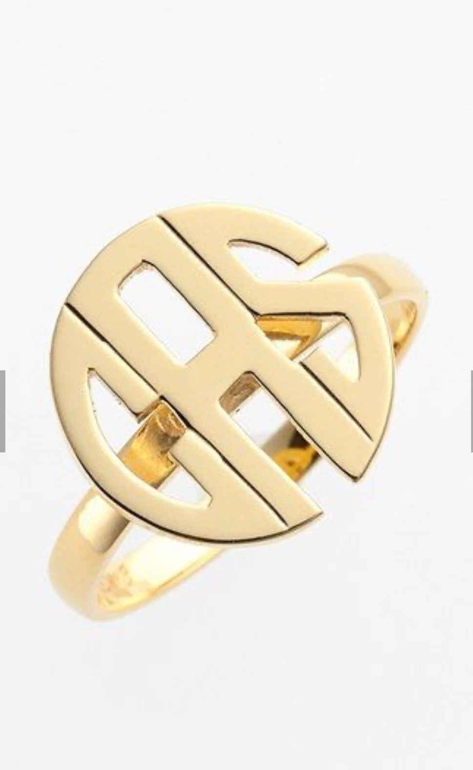 Petite Block Initial Ring