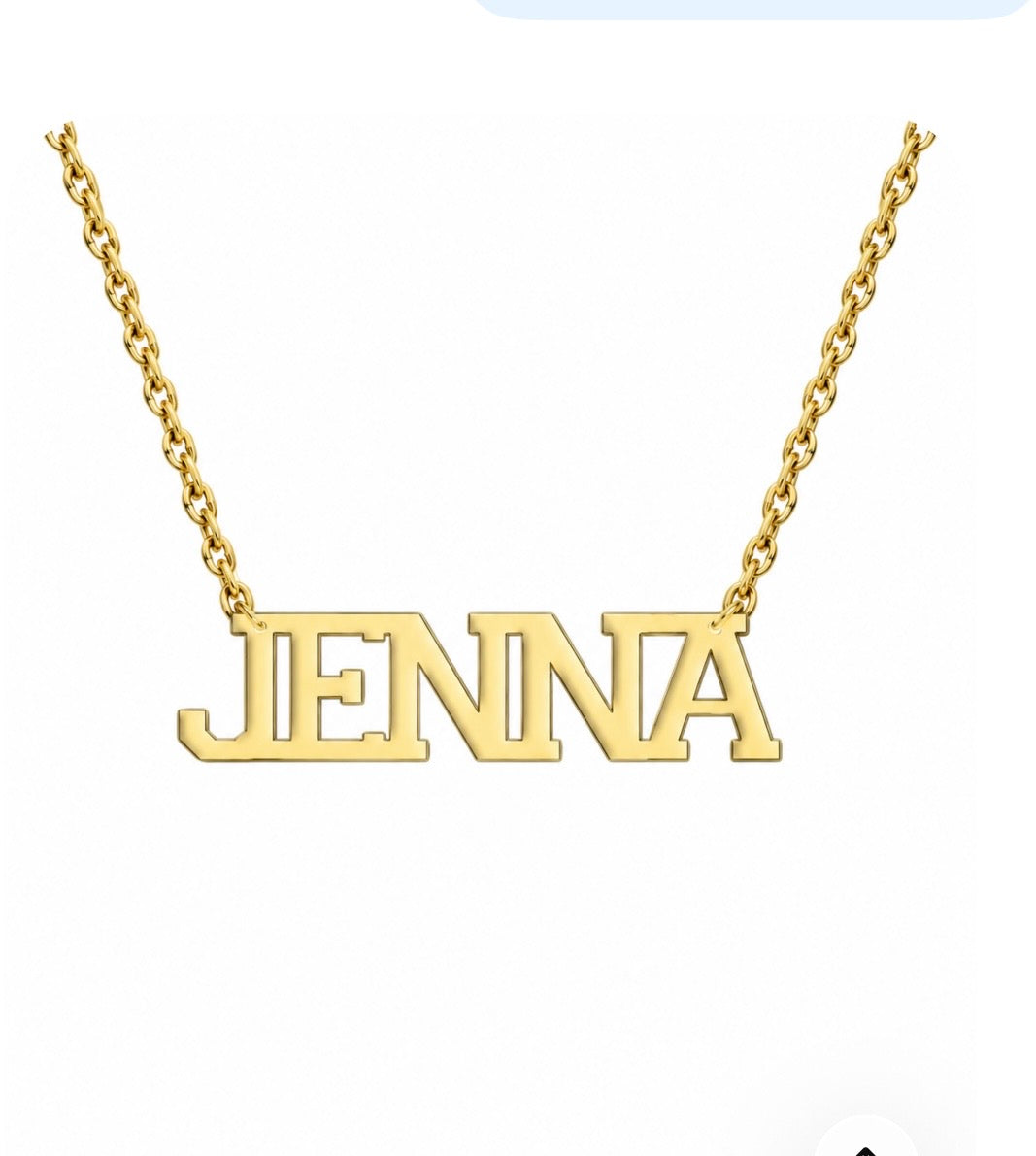 JBD423 Varsity Name Necklace