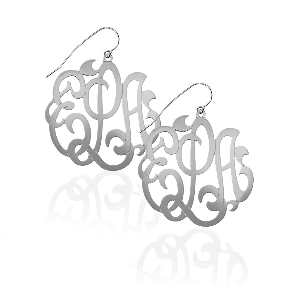 Large Monogram Earrings