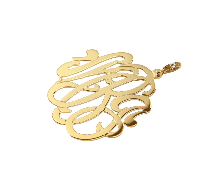 Script Monogram And Diamond Bale Charm